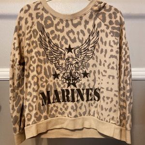 Cheetah Print Marines Sweater!